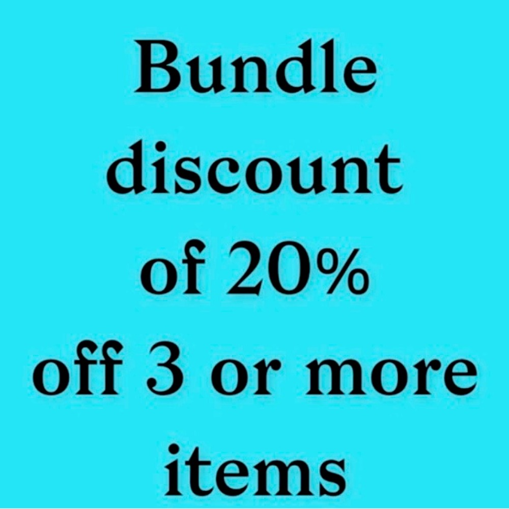 20% discount on a bundle of 3 or more items